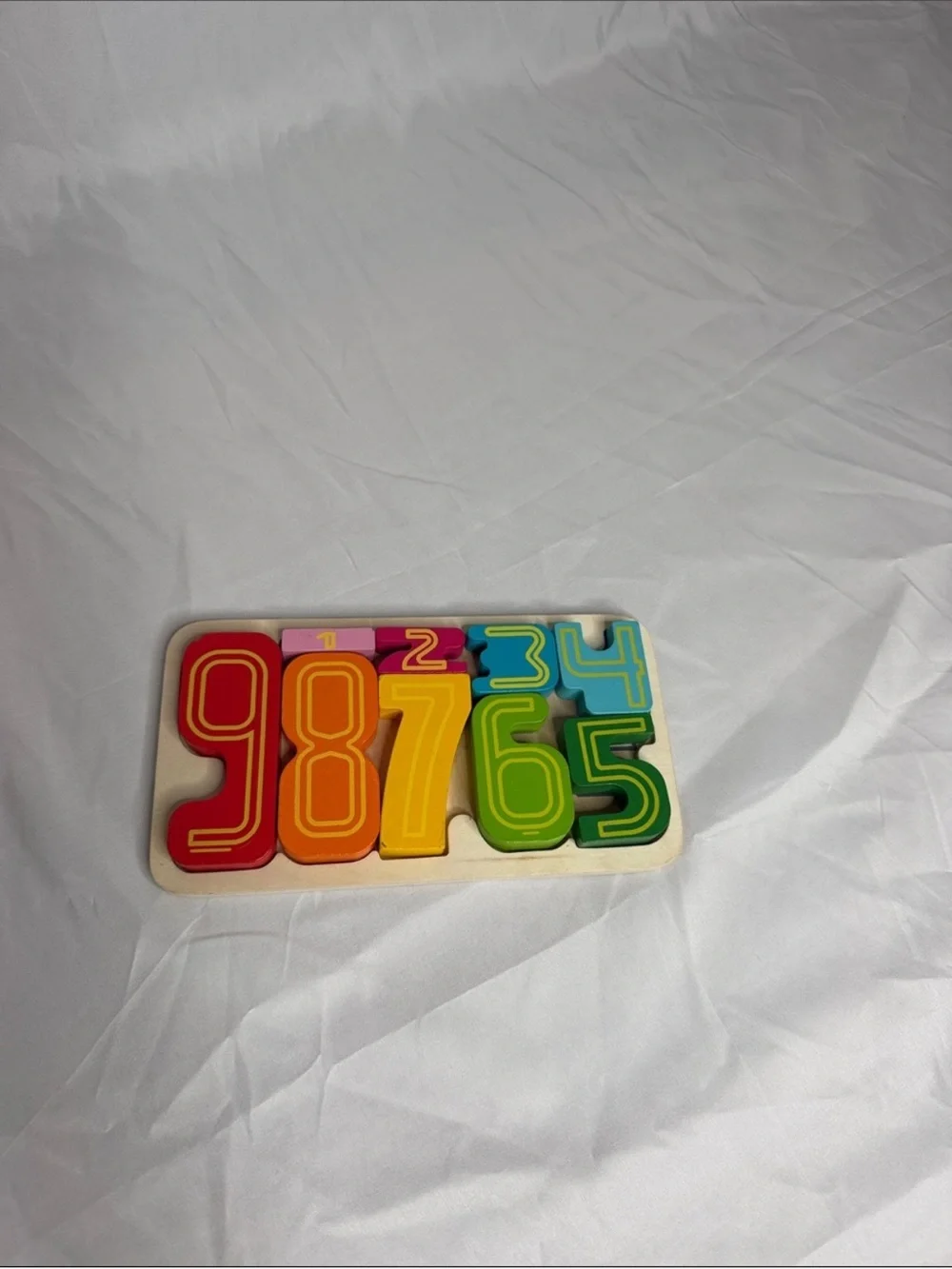 Set of 3 Wooden Sorting and Number Puzzle Set - Multi-Color. GREAT CONDITION